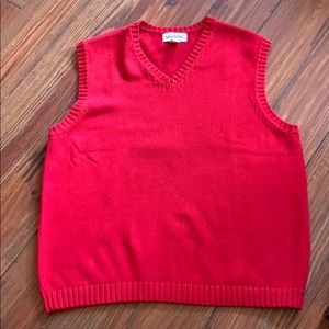 Lands’ End red sweater vest large
